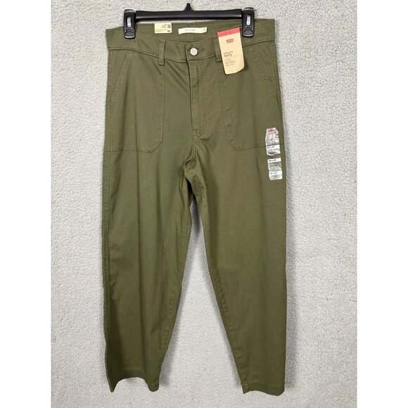 Levis Women's Utility Pants Olive Green Size 29x27 New With Tag's - Picture 1 of 8